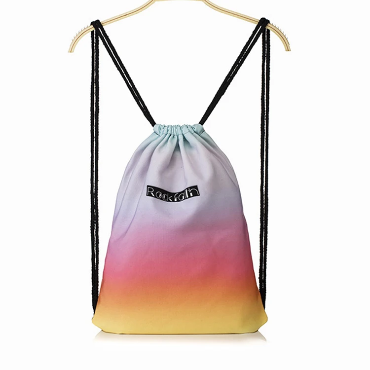 Водонепроницаемая спортивная сумка женская спортивная сумка для девочек Сумка-мешок для путешествий уличная сумка рюкзак для тренировок плавание фитнес-сумка мягкая задняя - Цвет: Gradual pink yellow