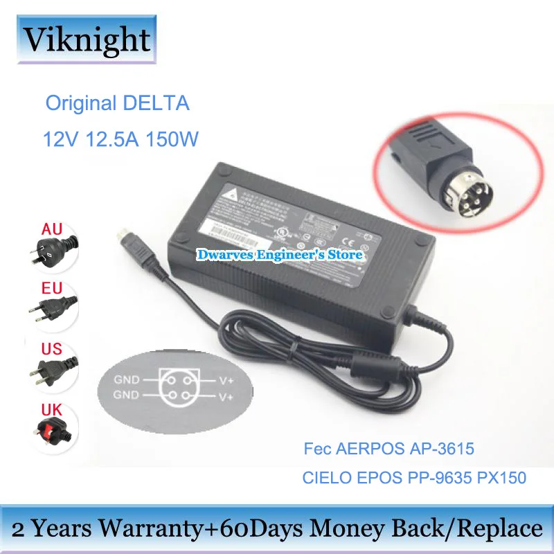 Подлинная delta DPS 150NB 1A 12В 12.5A 150 Вт ac адаптер питания для CIELO px150 epos PP 9635 Fec AP 3615 4pin