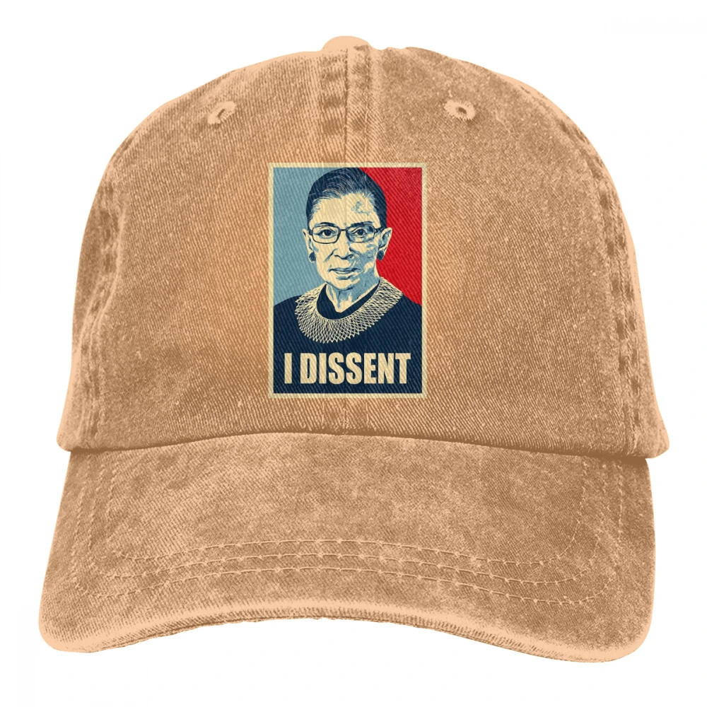 RBG Dissent Casquette черные унисекс Мужские Женские джинсовые бейсболка с ремешком кепки Регулируемый Гольф папа шляпа - Цвет: Хаки