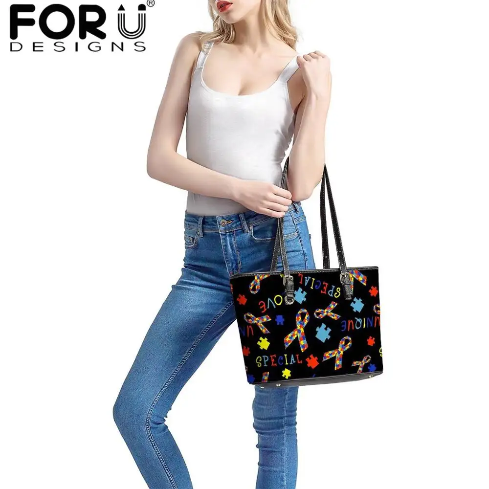 Бренд FORUDESIGNS Женская Роскошная сумка из искусственной кожи с кошельком модная