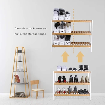 

16Pcs Adjustable Shoe Rack, Suitable for Large Size Shoes, 3 Adjustable Height Levels, Shoe Organizer, Space Saving Shoes Rack S