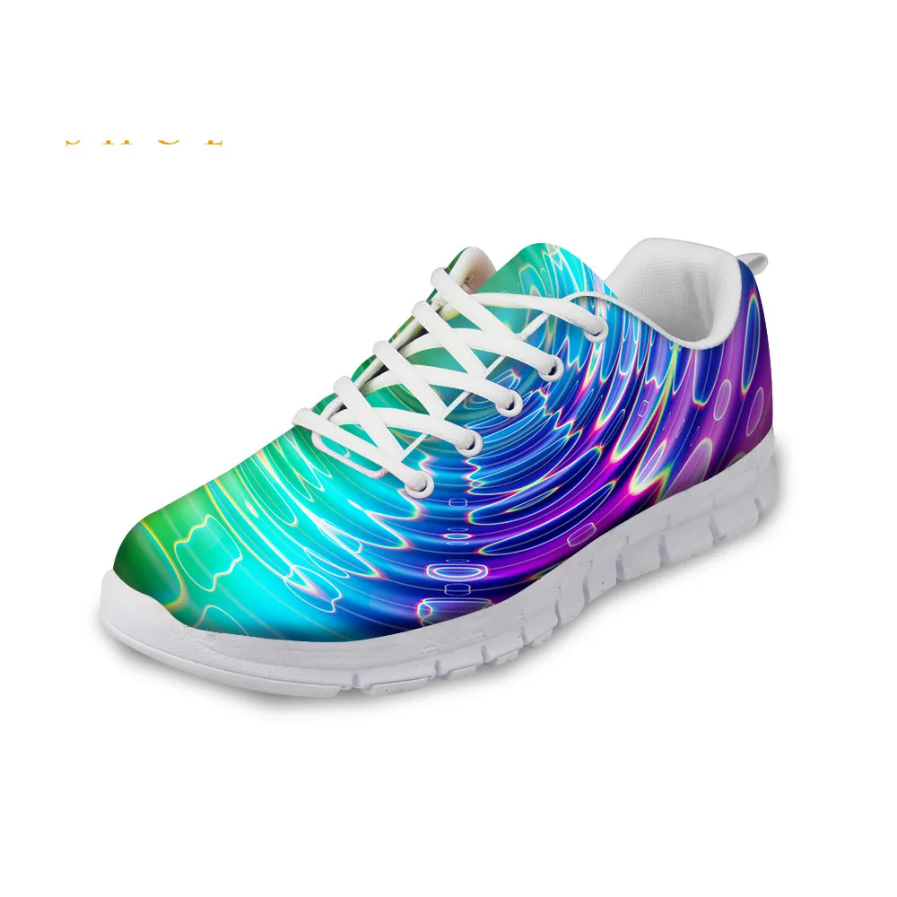 

Colorful Sneakers Women Halo 3D Print Breathable Mesh Shoes Lady Girl Sports Outdoor Walking Shoes Lace-up Dropship 2019