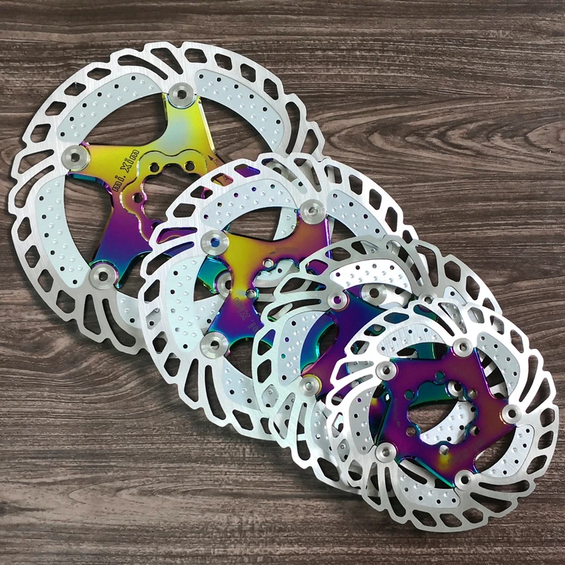 

New Mountainous Bike colorful Vacuum Electroplating Heat Disk Floating Disc 140-160-180-203mm Disc Brake Bike Rotor