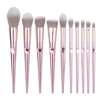 

10Pcs Eye Makeup Brushes Set Eye Shadow Eyebrow Sculpting Power Brush Facial Cosmetic Tools