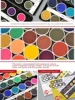 Japan imported Holbein solid watercolor paint transparent opaque round cake acuarela artist red box 5