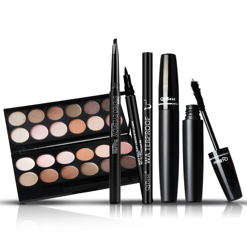

4pcs Makeup Set Box Maquillaje Profesional Eyeshadow Palette Eyebrow Pen Mascara Highlighter Stick Makeup Kits For Women