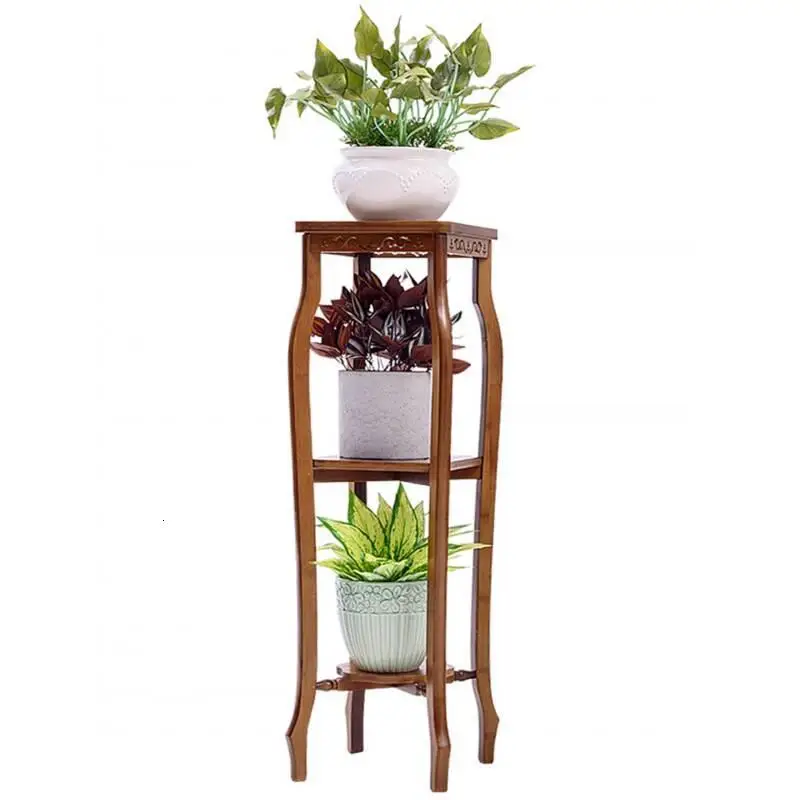 For Suporte Flores Plantenrekken Indoor Pot Wood Mueble Para Plantas Rak Bunga Balcony Plant Rack Shelf Outdoor Flower - Цена: 