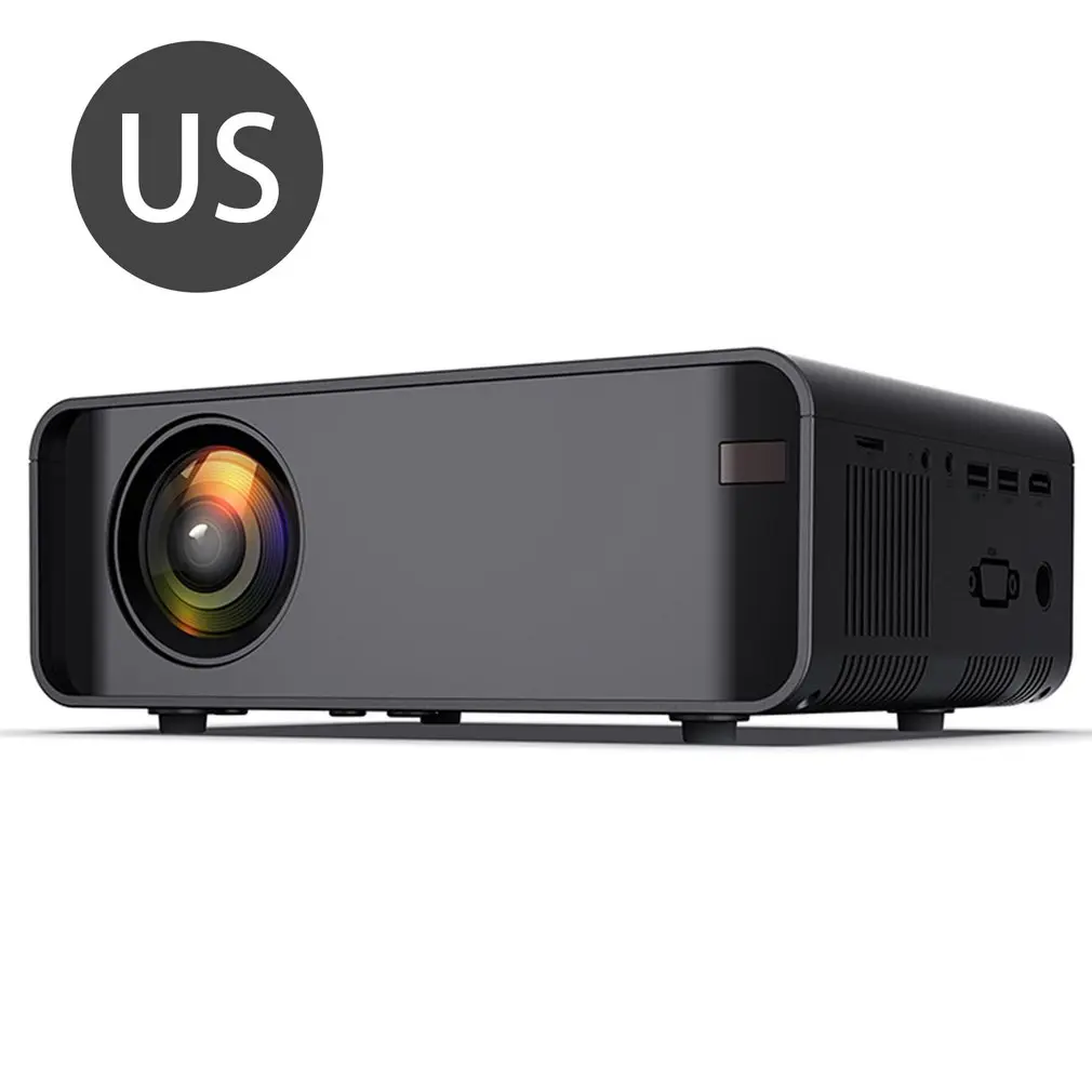 Black Portable Projector High Definition 1080p Mobile Phone Wifi Wireless Same Screen Home Theater Video | Компьютеры и офис