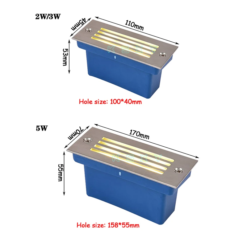 Водонепроницаемый 3 Вт 5 Вт Светодиодный светильник для подземных лестниц, лампа для наземного сада, Напольная Лампа, садовый ландшафтный светильник для улицы/дома