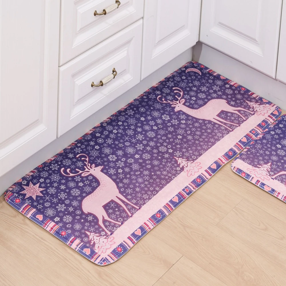 1 pc Non-slip Flannel Cat Cute Animal Printed Rectangular Carpet Entry Door Entry Pad Carpet Mat Cartoon for Bathroom Bedroom