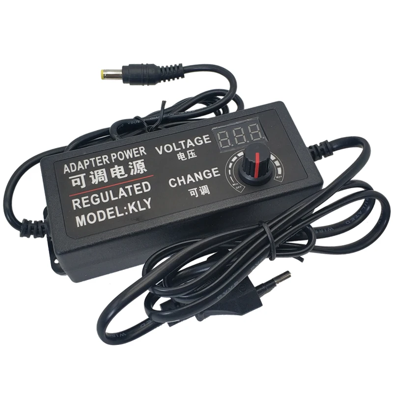 

AC DC 3V 9V 12V 24V Power Supply Adapter Adjustable display screen Voltage Regulated Transformers 220V To 12V Power Supply 5V