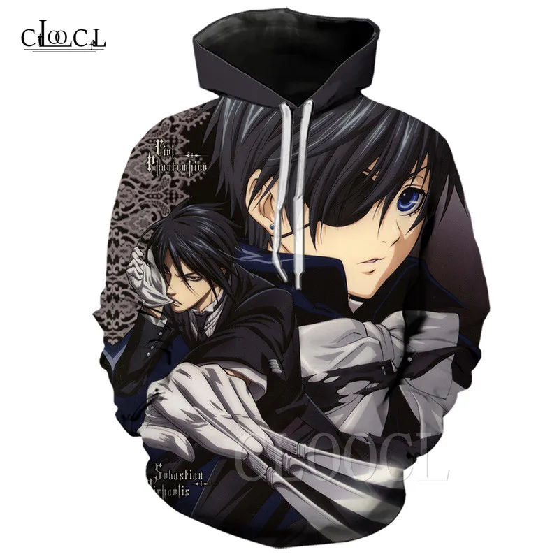 Sebastian Demon печатная 3D Толстовка для мужчин и женщин пуловеры Ciel Косплей Kuroshitsuji