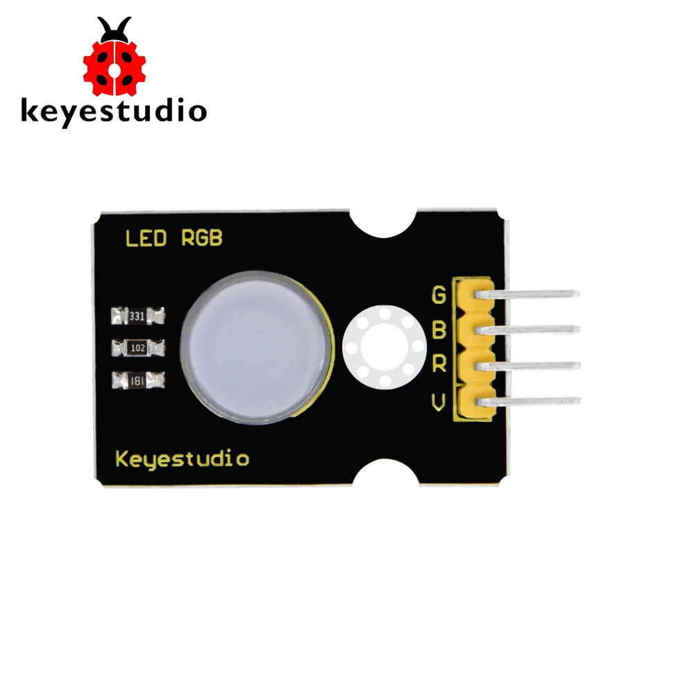 

Keyestudio 10mm Highlight Full-color LED RGB Module for Arduino