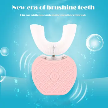 

360 Degree Automatic Smart Brush Electric U-shaped USB Oral Toothpaste Toothbrush Silicone Brush Head Generation 1 and 2 Adults