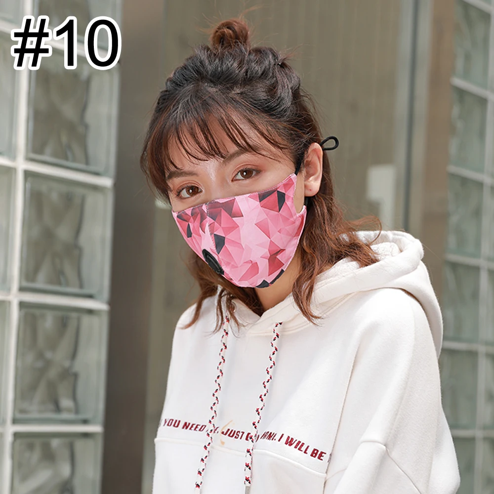 1 шт Анти-загрязняющая маска для лица, Ветрозащитная маска для лица от пыли, моющаяся многоразовая маска для рта, Пылезащитная защитная маска - Цвет: 10