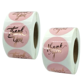 

500Pcs Stickers Circle Paper Thank You Stickers Seal labels For Your Order Round Handmade Stationery Stickers