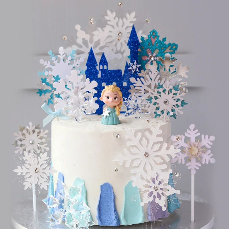 Toppers De Cupcake Avec Flocon De Neige Pour Fete D Anniversaire D Enfant Princesse De Glace Reine De Noel Decoration De Gateau Decor Prenatale Mariage Aliexpress