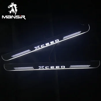 

12V LED Door Sill Lights For Kia X ceed Xceed 2019 2020 Plate Guard Pathway Welcome Car Scuff Led Light Pedal Light