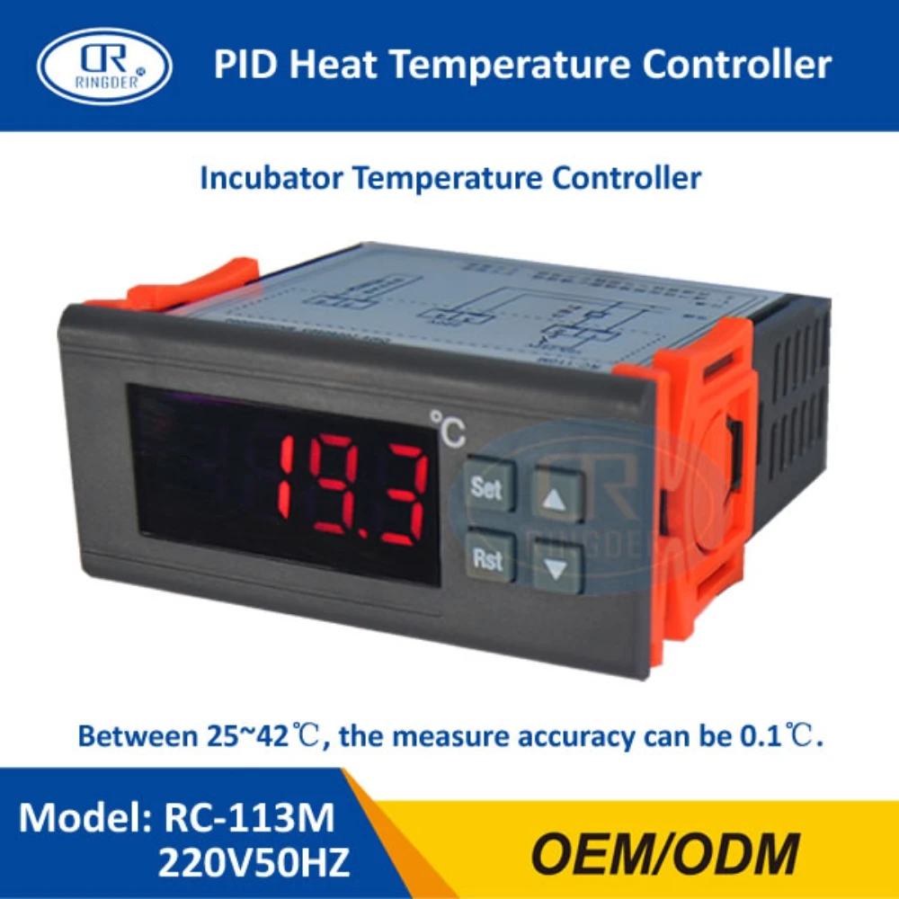 RINGDER регулятор температуры для инкубатора цифровой 220 В 50 Гц 0 1c PID|regulator flow|regulator