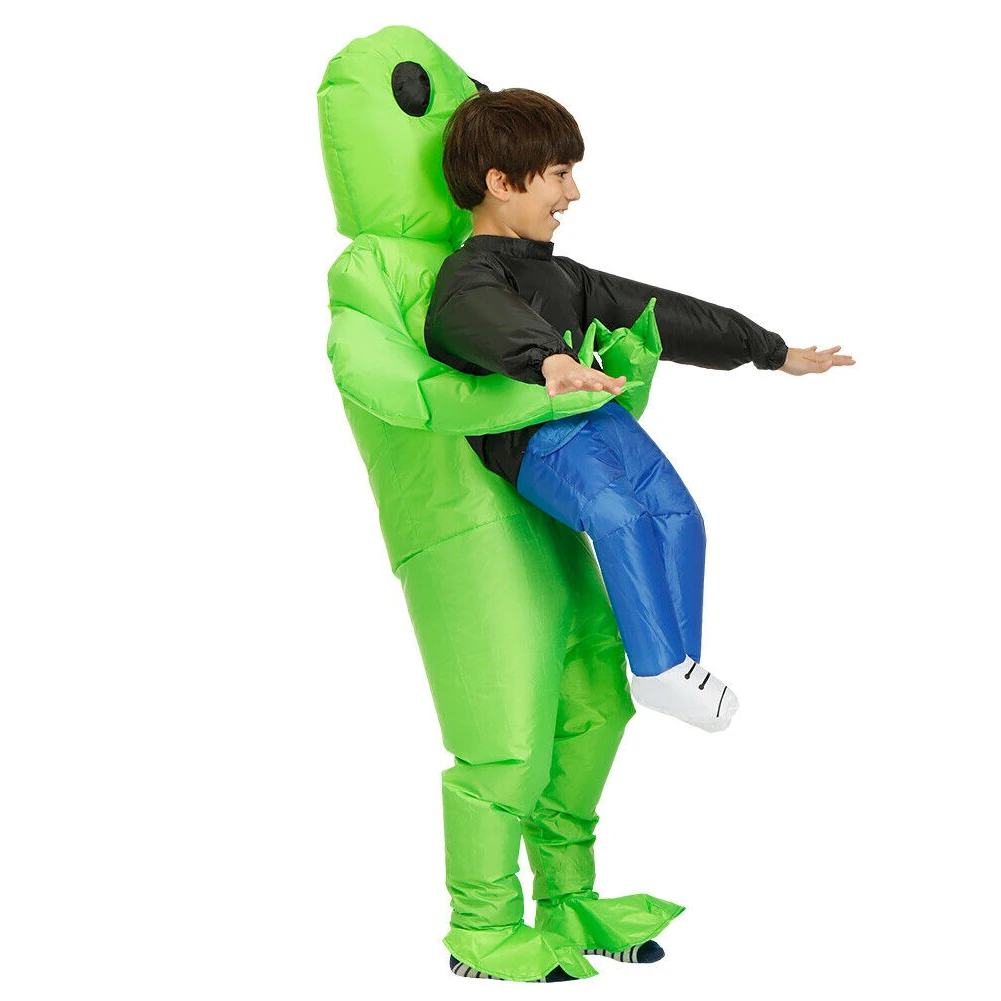 Cosplay Blow Up Foldable Alien Unisex Carrying Human Funny Props Adult Kids Waterproof Party Halloween Inflatable Costume | Детская