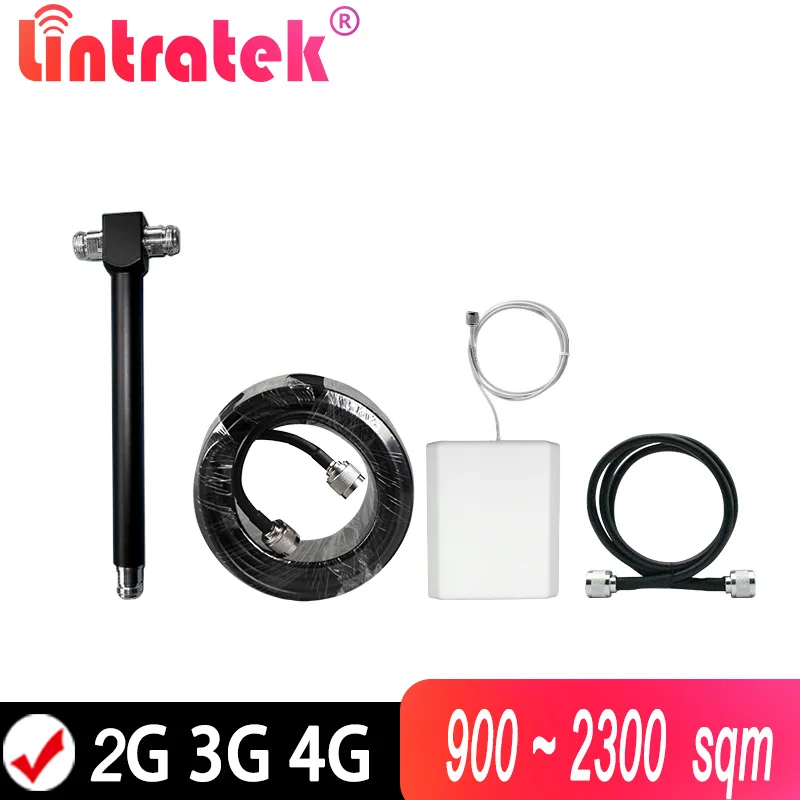 Internal antenna set contains 2-ways Splitter for 2G 3G 4G Signal Booster kit coverage 900-2300 Square meter without barrier | Мобильные