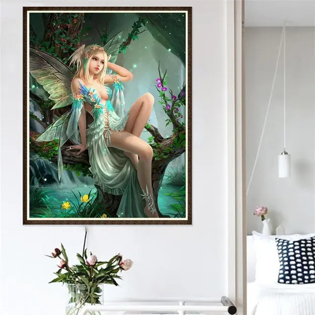 5D Painting Embroidery Fairy Cross Stitch Home Decoration 3