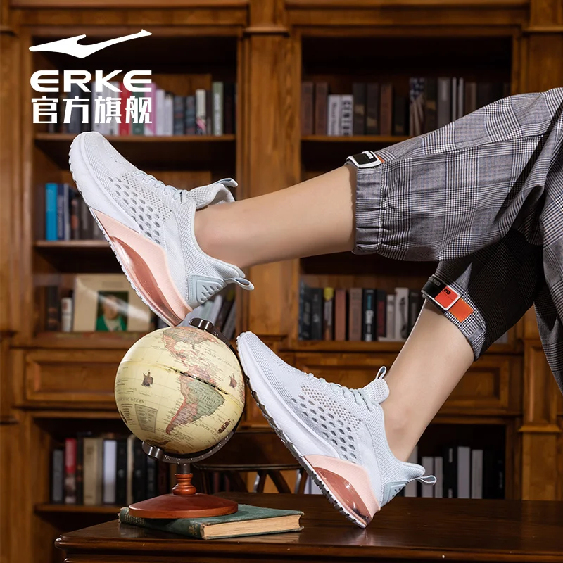 Erke running shoes new autumn 2020 women's air cushion running shoes comfortable and cushioned running shoes