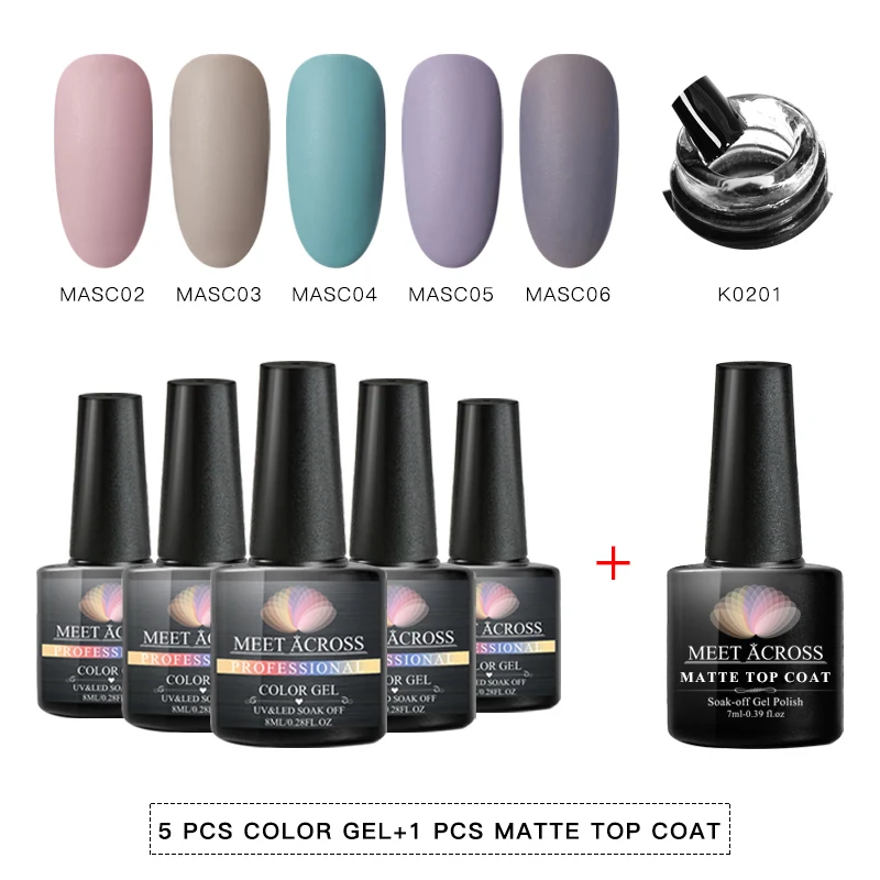 Матовый набор гель-лаков для ногтей Полупостоянный УФ-гель-праймер для ногтей 8 мл Гель-лак для маникюра впитывающий Гель-лак для ногтей