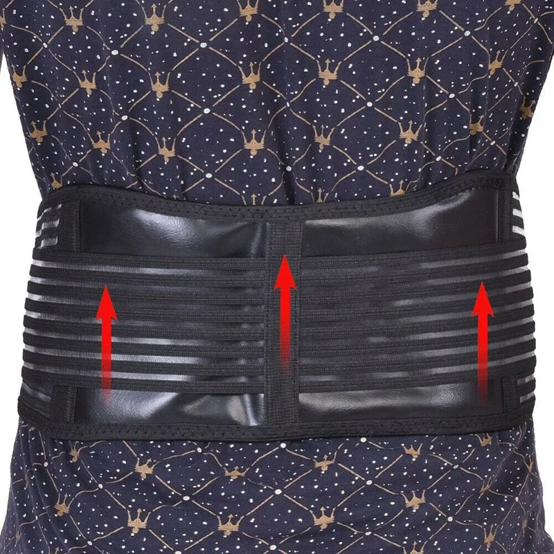Lumbar Support Belt Back Braces Tourmaline Self-heating Magnetic Therapy Breathable Belt WHShopping