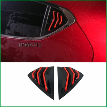 

For Mazda 3 Mazda3 Hatchback 2019 2020 Rear triangle window Louvers Vent Louver Frame Molding Cover Sticker Trim Car Styling