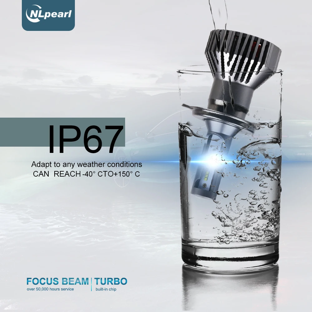 NLpearl 2x60 Вт 12000LM H7 Светодиодная лампа для фары с Lumileds чипы ZES H4 Led H7 H8 H11 H1 H3 H9 9005 HB3 9006 HB4 светодиодные лампы 6500K
