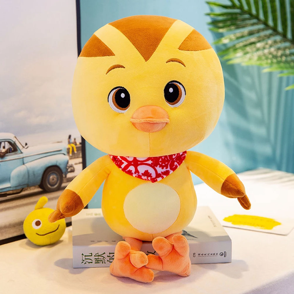 매우 귀여운 네 병아리 봉제 장난감, 큰 머리 큰 눈 인형, 어린이 생일 크리스마스 선물, 4 가지 색상, 28cm