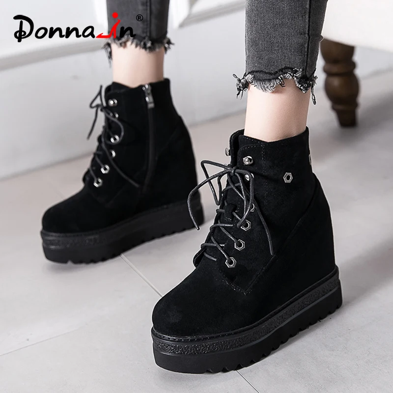 

Donnain Punk Boots Bottes Femmes Platform Shoes Fashion High Heels Women Ankle Boots Winter Autumn Motorcycle Boots Women Shoes