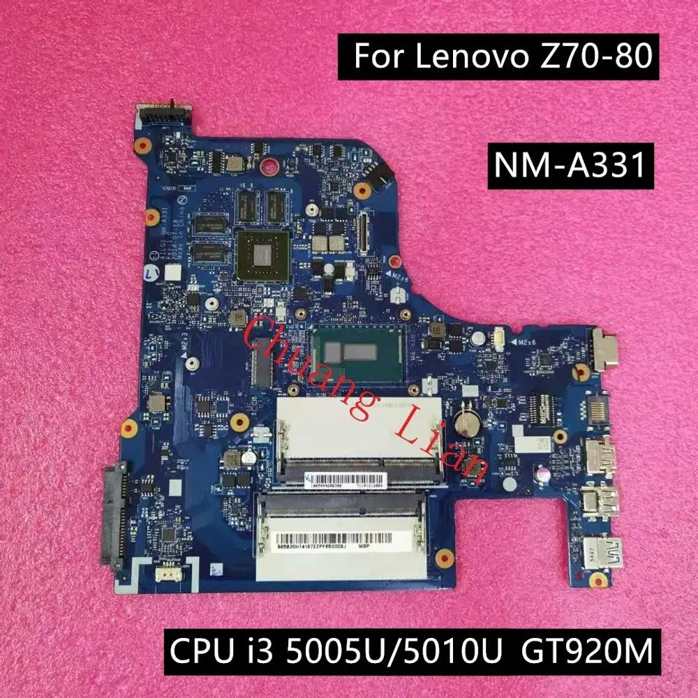 NM-A331 For Lenovo Z70-80 Laptop motherboard with CPU i3 5005U/5010U GT920M 2G DDR3 100% Fully Tested | Компьютеры и офис