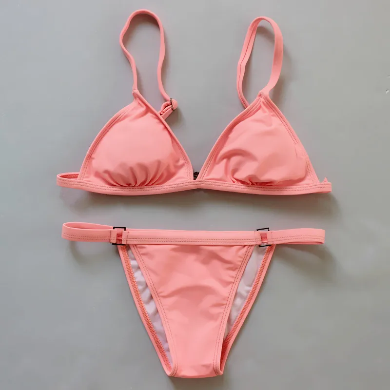 Riseado, сексуальный микро бикини, пуш-ап, купальник с v-образным вырезом, бразильские бикини, розовый купальник, женская летняя пляжная одежда, бикини