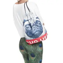 1 шт. портативный рюкзак с принтом Собаки Сумки для покупок на шнурке дорожная сумка для магазина Новинка