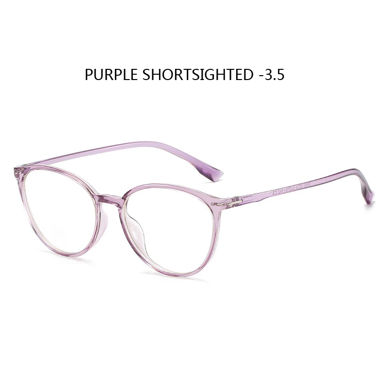 purple myopia 3.5 Zilead TR90 готовая близорукость очки для близоруких Eyewear-0.5-1.0-1.5-2.0-2.5-3.0-3.5-4.0-4.5-5.0-5.5-6.0 - Цвет оправы: purple myopia 3.5