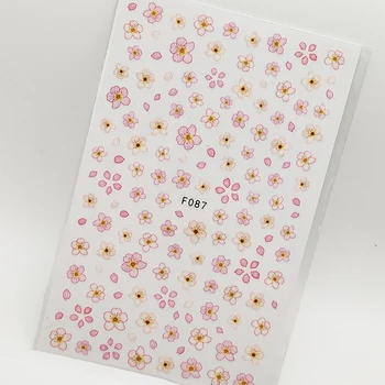 

2pcs Nail Sticker 3D Pink Flowers Petal Nail Art Decorations Stickers for Nails Foil Decoraciones Manicure Accessories Tips