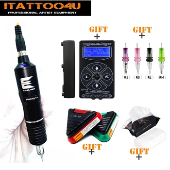 

Professional Rotary Pen Tattoo Kit Permanent Makeup Set HP2 Power Equipment Supplies Tattoo Cartridge Needle