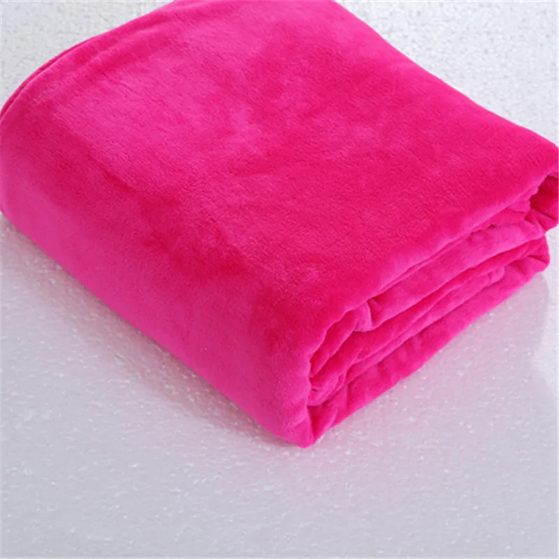 watermelon red Однотонная Коралловая сумка для животных, чехол для дивана, мягкое теплое одеяло для взрослых, детский плед, Сиеста, офисное покрывало, Йога, покрывало - Color: watermelon red