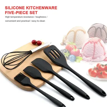

Red Spaghetti Server Colour Food Grade Kitchen Tools Spatula Ladle Silicone Kitchen Utensils Practical Black