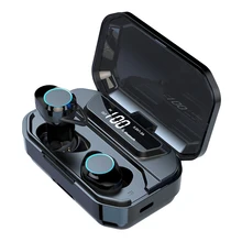 Внешний аккумулятор с зарядным устройством, беспроводные стерео Bluetooth наушники, сабвуфер, шумоподавление, цифровой дисплей, эргономичная музыка