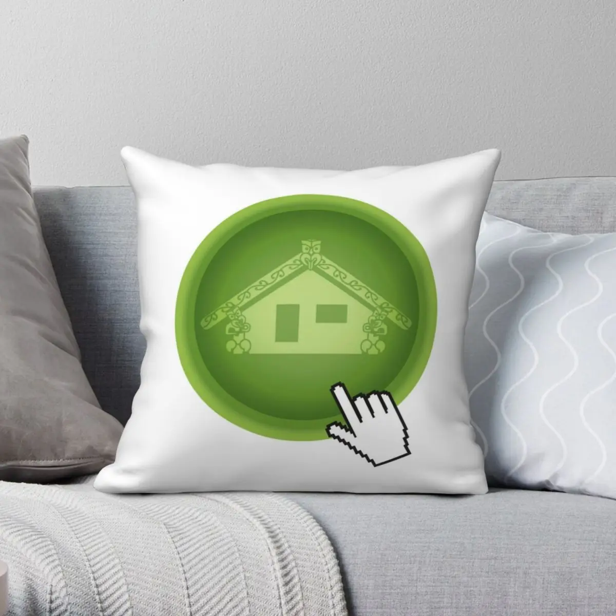 Квадратная наволочка Wharenui Home In A Click полиэстер лен бархат узор молния декор