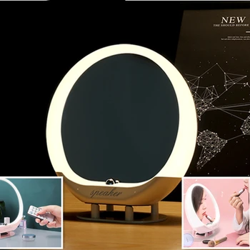 

Bluetooth Speaker Luminescent Ambient Light 5.0 Audio Card Radio Creative Speaker Makeup mirror EY167