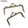 LIONSEN DIY Antique Bronze Flower Bud Head Metal Purse Frame Handle Kiss Clasp Lock for Bag Sewing Craft Tailor Accessories ► Photo 2/5