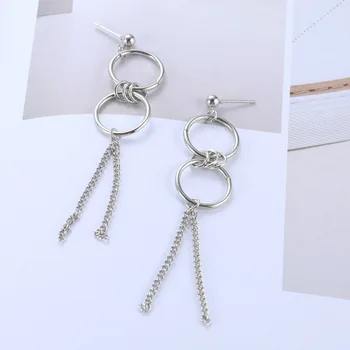 

Punk Phoenix Earrings Simple Temperament Personality Hip Hop Circle Long Earrings Manufacturers Wholesale Earrings