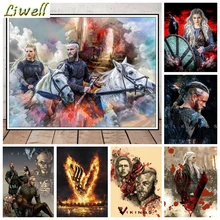 5d Full Diamond Painting Vikings TV Series Lagertha Ragnar Rhinestone Picture Cross Stitch Embroidery Kit Artwork For Home Decor