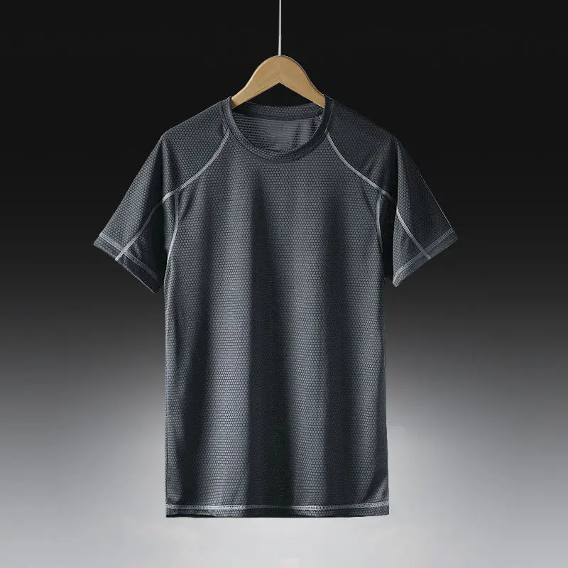 

Quick Dry Sport T Shirt Men 2019 Short Sleeves Summer Casual Cotton Plus Asian Size M-4XL Top Tees GYM Tshirt Clothes