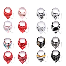 Детские нагрудники из хлопка для новорожденных шарф с рисунком животных для кормления слюнявное полотенце детские аксессуары для маленьких мальчиков и девочек 4 шт./партия