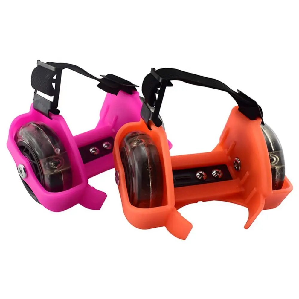 Adjustable Kid Wheels Heel Skates Roller Flashing Small Whirlwind Pulley Flash Roller Skating Shoes for Kids and Adults